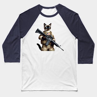 Tactical Cat Baseball T-Shirt